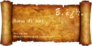 Bana Ábel névjegykártya