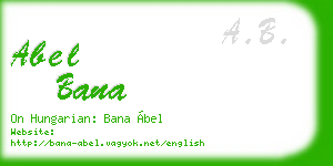 abel bana business card