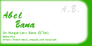 abel bana business card